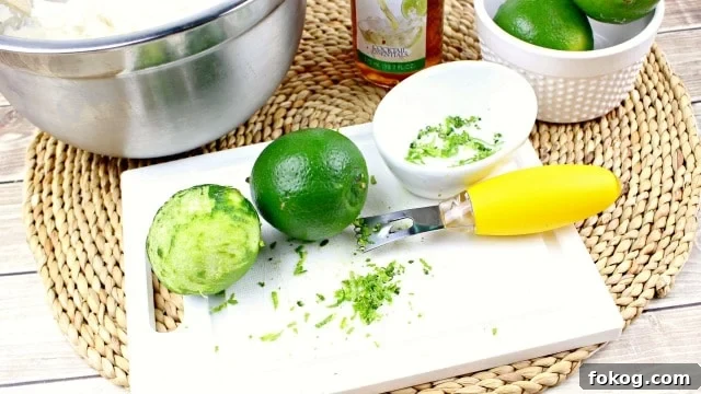 zesting a lime