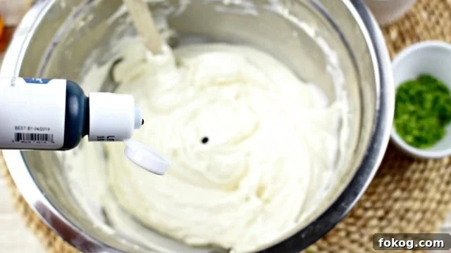 adding food color to a dip