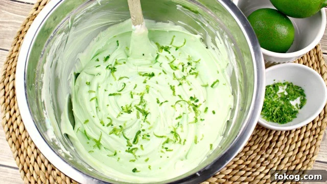 Key Lime Cheesecake Dip in a bowl