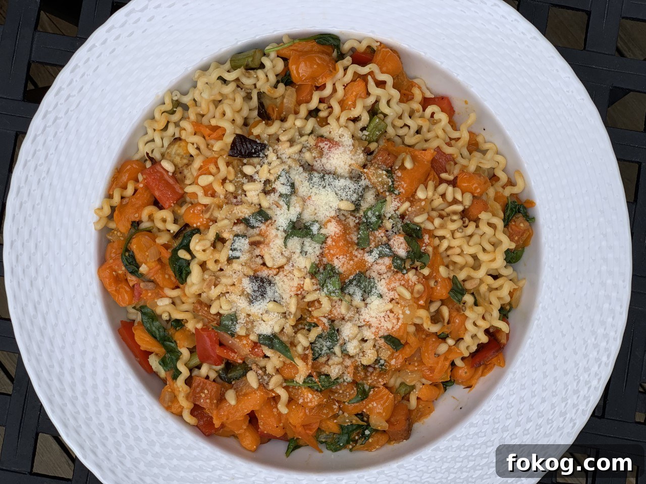 Roasted Vegetable Fusilli Recipe 3 Fusilli Pasta with Roasted Vegetables and Yellow Tomato Sauce
