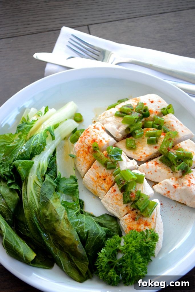 Asian Steamed Chicken with Greens