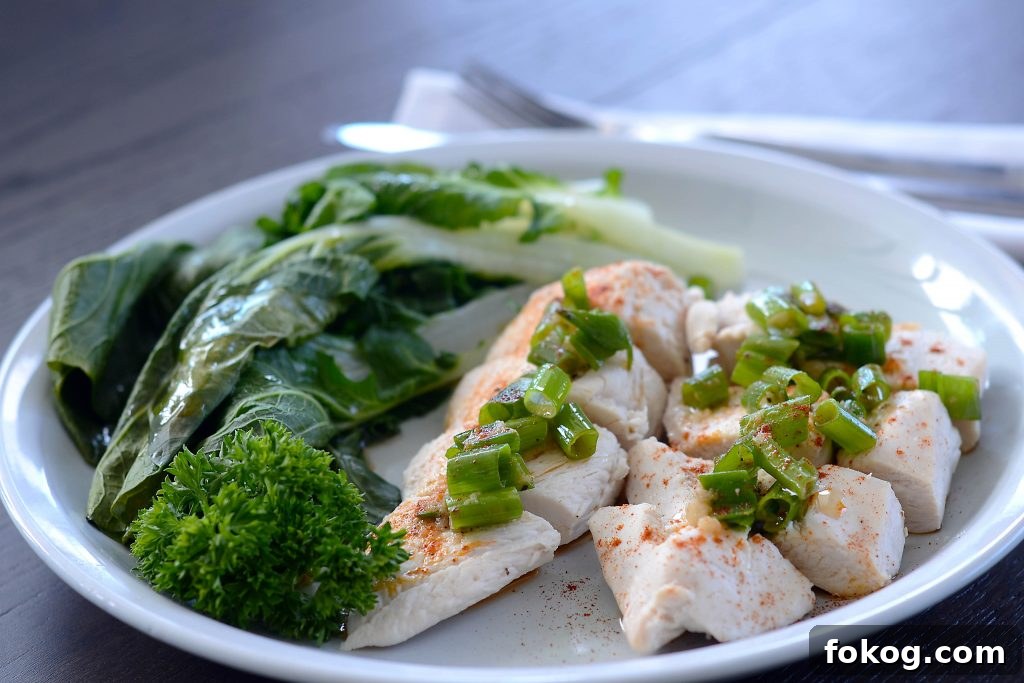 Asian Steamed Chicken with Greens