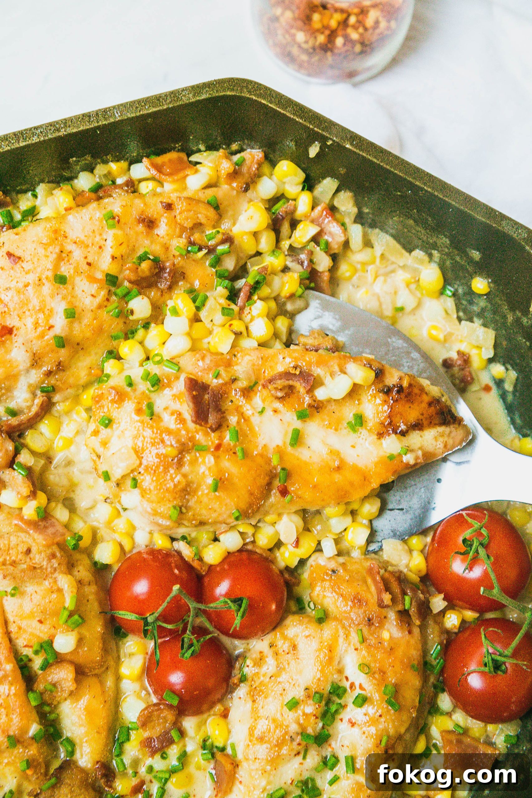 Sunday Brunch Series 4: New Recipes and Stories 8 Garlic Butter Creamed Corn Skillet Bake-4