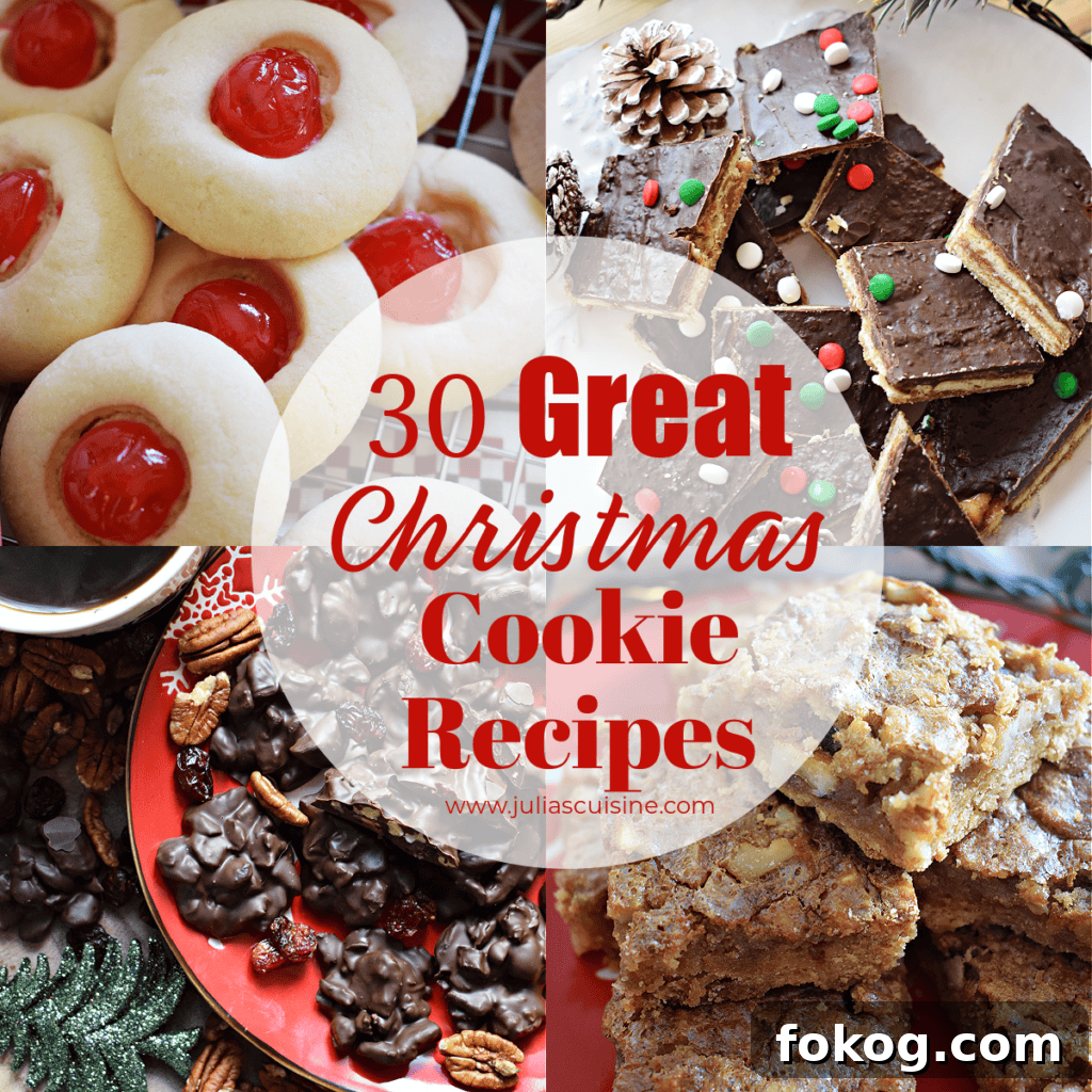 collage of 30 great christmas cookie recipes