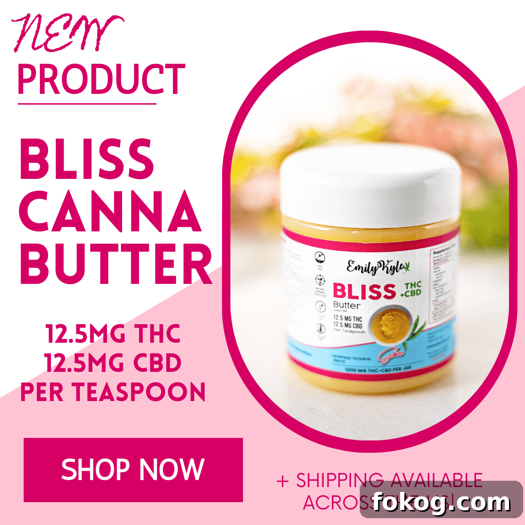 How to Make Cannabis-Infused Cupcakes from Cake Mix 3 A picture of Emily Kyles Bliss Cannabutter with text as a promo image.