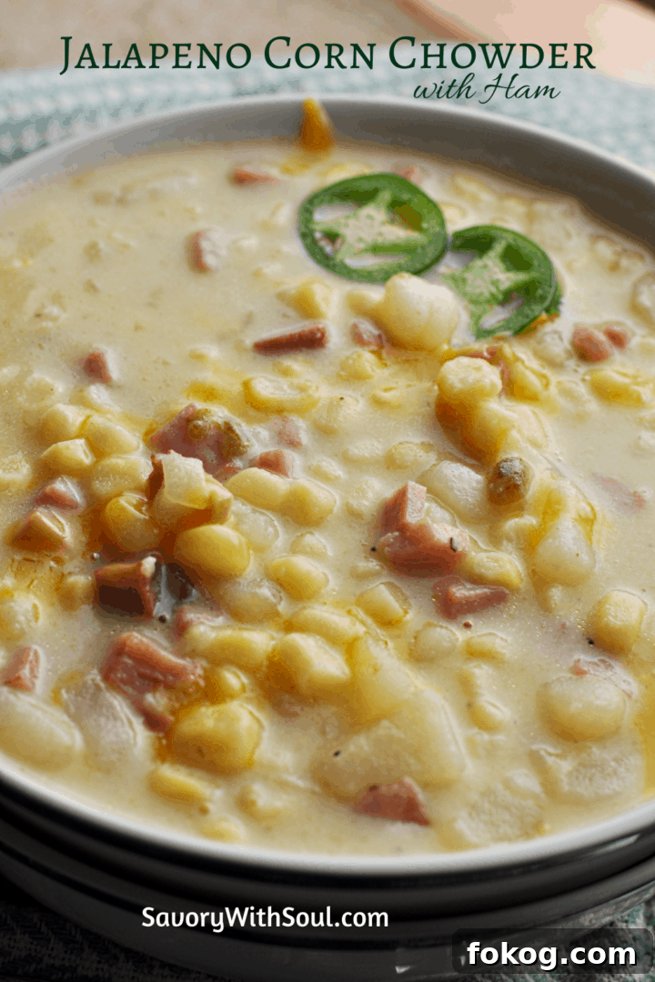 Pinnable corn chowder image