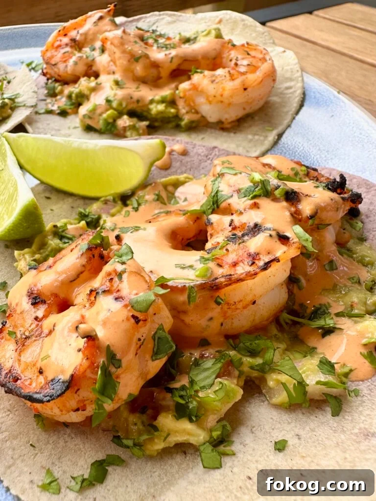Cajun Shrimp Tacos with Spicy Lime Slaw 2 Grilled spicy shrimp tacos