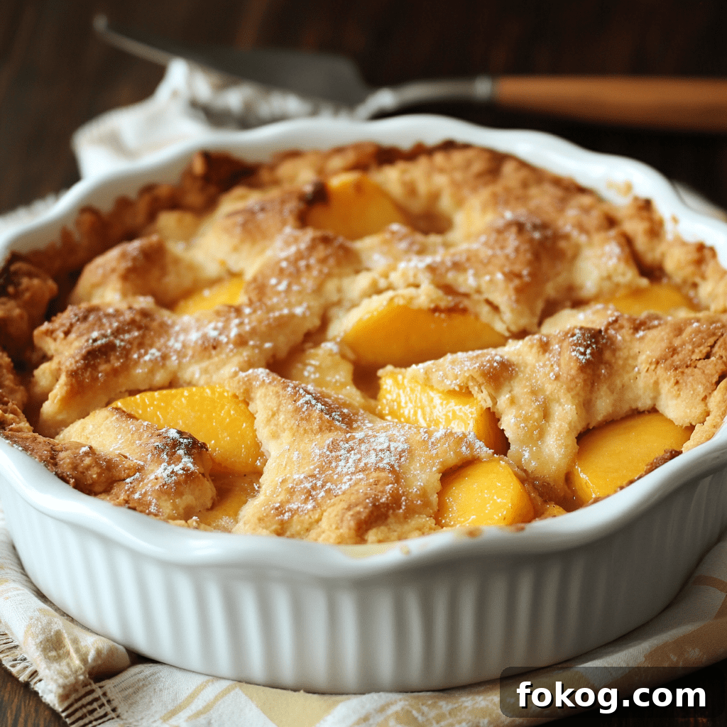 Fresh peach cobbler