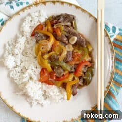 pepper steak over rice